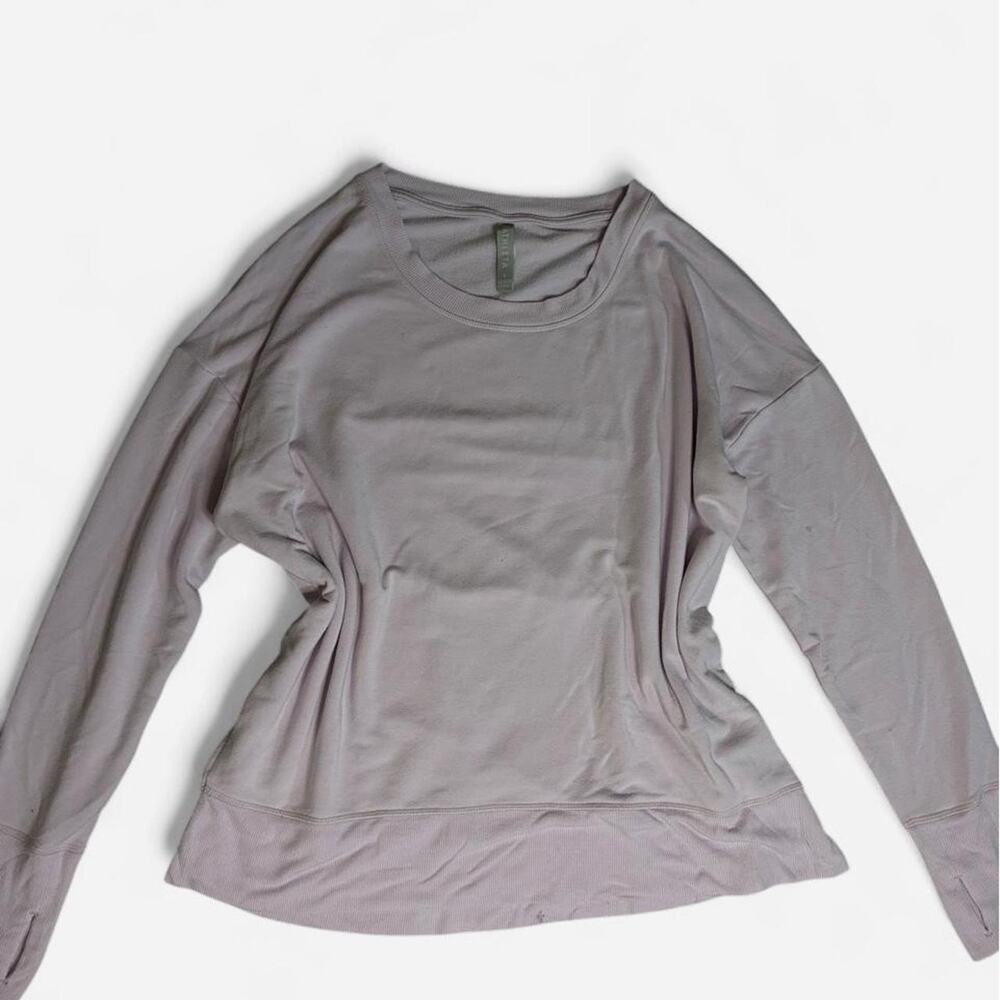 Athleta light pink long sleeve top - size L